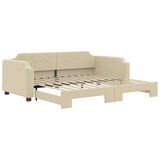  Izvlečna dnevna postelja krem 100x200 cm blago | Shoptok.si
