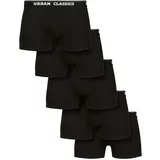 Urban Classics Plus Size Organic Boxer Shorts 5-Pack blk+blk+blk+blk+blk
