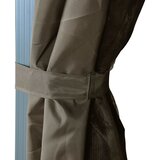  Sjenica sa zastorima i LED svjetlima 300 x 300 cm smeđe-siva | shoptok.hr