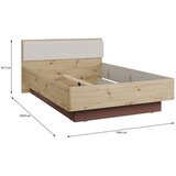 CARRYHOME POSTELJA 140 cm x 200 cm , leseni material terakota, hrast artisan | Shoptok.si
