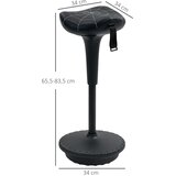  Uredska stolica s funkcijom okretanja ergonomska stolica podesiva visina 65 5-83 5 cm nagibna 120° crna | shoptok.hr