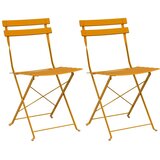  Sklopiva stolica za vrt 2 pcs Gorušica 42 x 46 x 82cm Metal | Eponuda.com