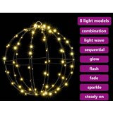 vidaXL Žogica med 192 LED 2 pcs Toplo bela 30 cm Kovina | Shoptok.si