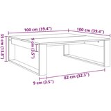  Stolić za kavu boja hrasta 100 x 100 x 35 cm konstruirano drvo | shoptok.hr