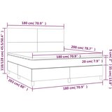  Box spring postelja z vzmetnico temno rjava 180x200 cm blago, (20899868) | Shoptok.si