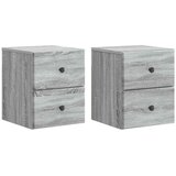  Stenski nočni omarici 2 pcs Siva Sonoma 34,5 x 33 x 40 cm, (5000233563) Slike