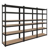 Rebel Set 3x Metalna Montažna Polica crna 180x270x40cm | Eponuda.com