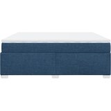  Krevet s oprugama i madracem plavi 200 x 200 cm od tkanine | shoptok.hr