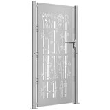  Vrtna vrata 100x200 cm Corten čelik dizajn od bambusa | shoptok.hr