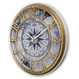 Wallity zidni sat Hisar Compass, 40x40 cm, Sivo-zlatne boje | ePonuda.com
