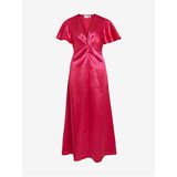 Vila dark pink ladies satin maxi-dresses Sittas - Ladies Cene