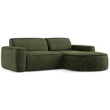 Makamii Zelena kutna garnitura od šenila (s desnim kutom/s ležaljkom) Omao – | shoptok.hr