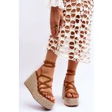 Kesi Leather wedge sandals Brown Margaritt