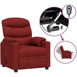  Električni naslonjač od tkanine crvena boja vina | shoptok.hr