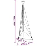 vidaXL Lučke za novoletno jelko 363 LED diod hladno bele 182 cm | Shoptok.si