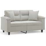 Dvosjed s jastucima svjetlosivi 120 cm od mikrovlakana | shoptok.hr