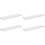  Plutajuće zidne police 4 kom sjajne bijele 90x23,5x3,8 cm MDF | Eponuda.ba