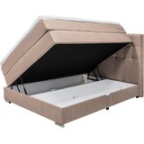 CARRYHOME POSTELJA BOXSPRING 140 cm x 200 cm , tekstil svetlo rjava | Shoptok.si