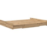  Krevetna konstrukcija za pohranu sivo Sonoma hrast artisan | shoptok.hr