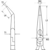 Knipex Električarska kliješta kliješta produžena zakrivljena 200 mm 1000V | shoptok.hr