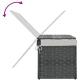  Košara za rublje s poklopcem siva 55,5x35x34 cm od poliratana | shoptok.hr