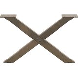  Noge za klub stolić u obliku slova X, 2 kom, prirodni čelik, 60 x (30-31) cm, čelik | shoptok.hr