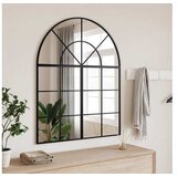 vidaXL Zidno ogledalo crno 80 x 100 cm lučno željezno | shoptok.hr