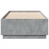  Okvir kreveta s LED svjetlima boja betona 100 x 200 cm drveni | Eponuda.ba