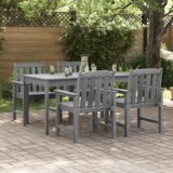 vidaXL vrtne stolice za objedovanje 4 kom svijetlosive 65.5x55.5x88 cm HDPE | shoptok.hr