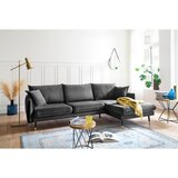 MID.YOU KOTNA SEDEŽNA GARNITURA, žamet antracit | Shoptok.si