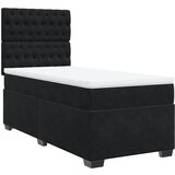 Maison Chic Box spring postelja - Vzmetna postelja z vzmetnico črna 100x200 cm žamet SL24599, (21879637) | Shoptok.si