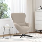 vidaXL Jajčna stolica svetlo siva, puhasta tkanina | Shoptok.si