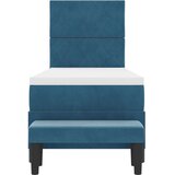  Krevet s opružnim okvirom madracem i klupom tamnoplav 80x200 cm | shoptok.hr
