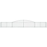  Obokane gabion košare 8 kosa 400x50x40/60 cm pocinkano železo, (20758324) | Shoptok.si