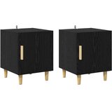  Noćni ormar 2 pcs Crni hrast 40 x 40 x 50 cm Konstruirano drvo | Eponuda.com