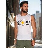 DStreet Męska koszulka bez rękawów biała | Shoptok.si