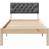  Okvir kreveta smeđe i tamnosivo 80 x 200 cm Masivna borovina | shoptok.hr