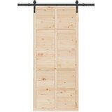  Klizna vrata 80 x 208 cm Masivna borovina Prirodna | shoptok.hr