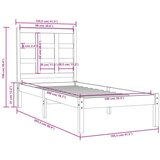  Za krevet od masivnog drva bijeli 100 x 200 cm | shoptok.hr