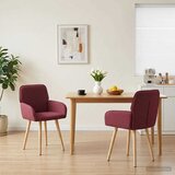 Trpezarijske stolice 2 pcs Tkanina Vinska crvena | shoptok.hr