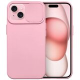  Gumijasti / gel etui Slide za Apple iPhone 15 (6.1") - roza Cene