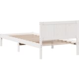 vidaXL Bela lesena postelja Bela Les 100 x 200 cm Vzdržljiva | Shoptok.si