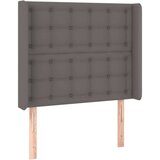  Uzglavlje sivo 93x16x118/128 cm od umjetne kože | shoptok.hr