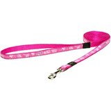 Rogz jellybean klasičan povodac za pse paw, 1800/11mm, roze Cene