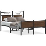 Maison Chic Posteljni Okvir - Dvoposteljna postelja brez vzmetnice hrast 120x200 cm inženirski les, (22082323) Cene