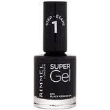 Rimmel London Super Gel STEP1 lak za nohte 12 ml odtenek 070 Black Obsession Cene