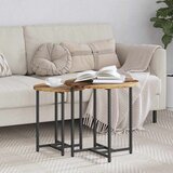  Set pomoćnih stolića 2 pcs Stari drvo i crna | shoptok.hr