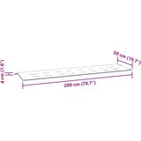  Jastuk za vrtnu klupu s uzorkom lišća 200x50x4 cm od tkanine | shoptok.hr