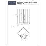 AQUAART tuš kabina madera 80KV- kvadratna s kadom 80x80x204 cm | shoptok.hr