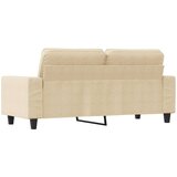 vidaXL Kavč dvosed krem 140 cm blago | Shoptok.si